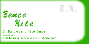 bence mile business card